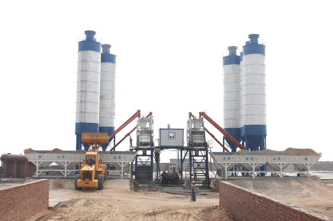 HZS35 concrete batching plant