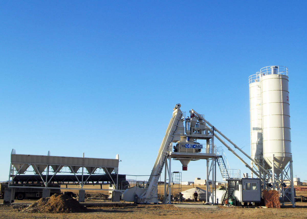 HZS60 concrete mixing plant